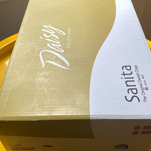 🌻New, Never Worn, SANITA Black Paisley Daisy Debora Strappy Clog Slides, 42 EU. - Picture 9 of 10